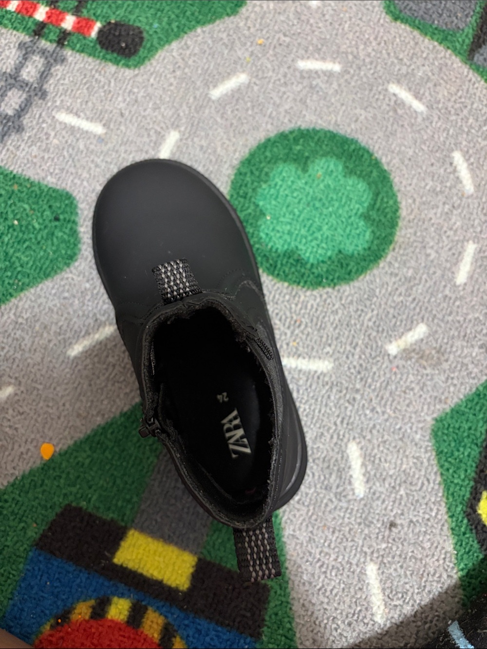 ZARA Black Kids Ankle Boot with Pull Tab